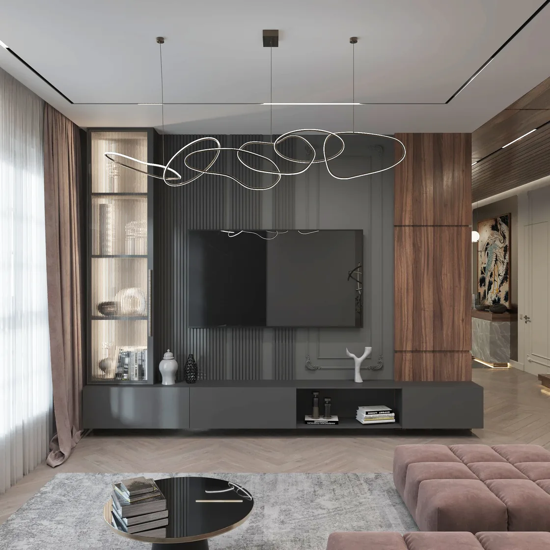 Interior rendered in 3ds Max with Corona